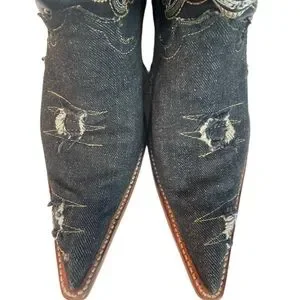 Soto Boots | Shoes | Soto Boots Mens Cowboy Black Denim  display picture 2